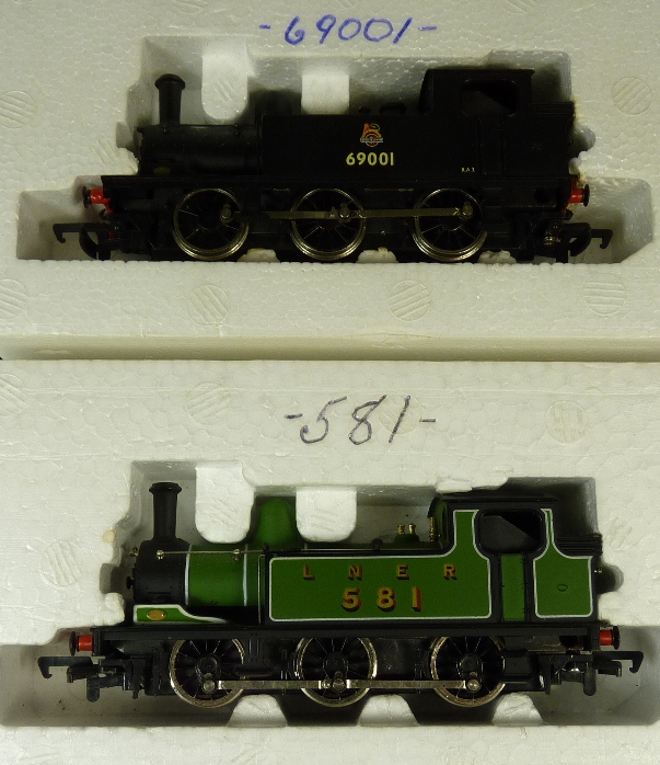 MAINLINE - LNER 0-6-0T loco no.581, green, boxed and BR 0-6-0T loco no.69001, black, boxed (2) ++