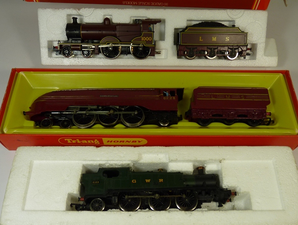 HORNBY RAILWAYS - R376 LMS class 4P 4-4-0 loco no.1000, maroon, boxed; TRIANG HORNBY - LMS 4-6-2