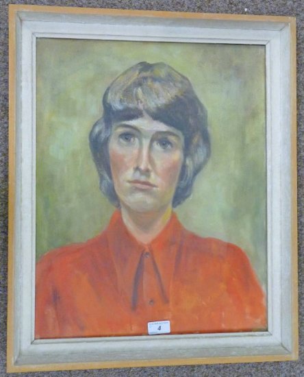 HELEN WATT PORTRAIT OF CAROLINE JANE GRAY UNSIGNED FRAMED 49.5 X 40 CM