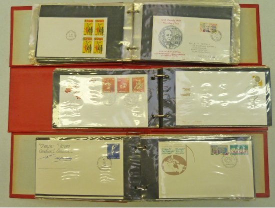 CANADIAN FIRST DAY COVERS 1970-77 IN 3 ALBUMS