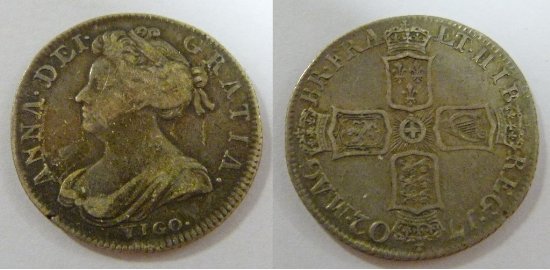 1702 QUEEN ANNE SHILLING