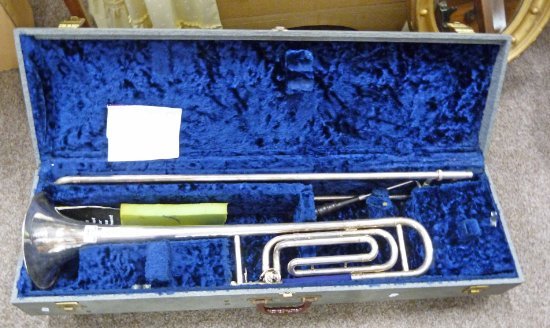 THE IMPERIAL TROMBONE BY BOOSEY AND HAWKES IN FITTED CASE