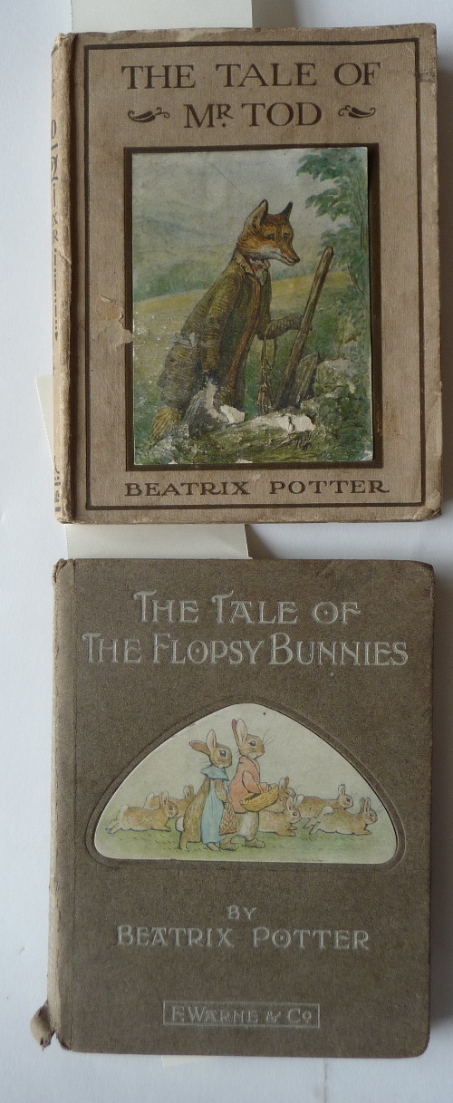 Potter (Beatrix) The Tale of The Flopsy Bunnies, 1909, first edition, notice board to page 14, name