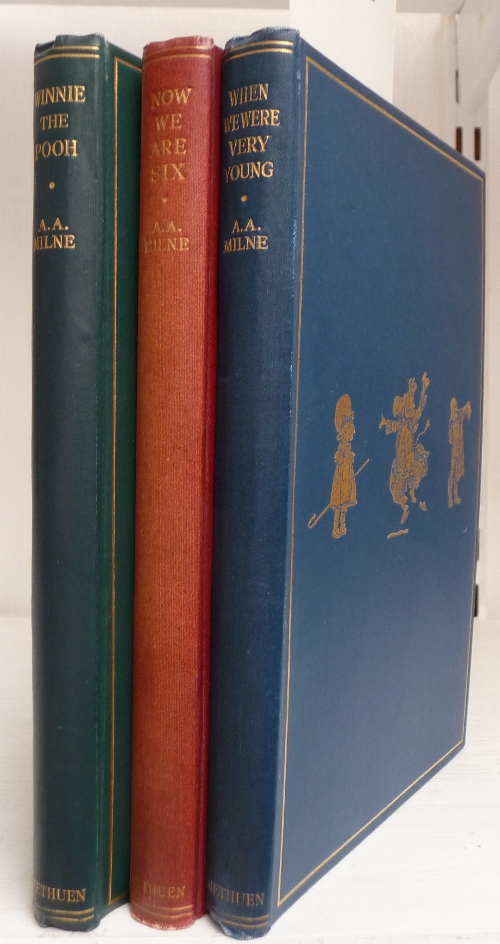 Milne (A.A.) Winnie-the-Pooh, 1926, first edition, t.e.g., original cloth; idem, Now We Are Six,