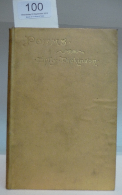 Dickinson (Emily) Poems, 1891, Osgoon, McIlvane & Co., first English edition, edited by Mabel