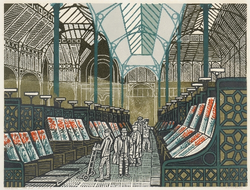 Bawden (Edward) The Floral Hall, Covent Garden, nd. [1967], lithograph from linocut, one of the