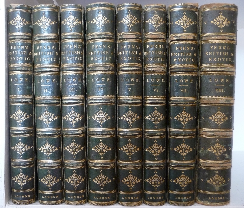 Lowe (E.J.) Ferns: British & Exotic, 1868, Groombridge, 8 vols., 479 colour plates, t.e.g., half