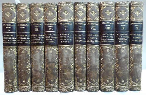 Shakespeare (William) The Plays of William Shakspeare .., 1823, Rivington et al, 10 vols., diced