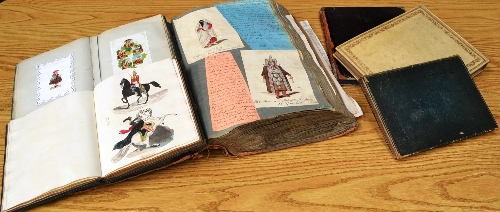 A Collection of 19th Century Scrap, Sketch and Watercolour Books and Albums, includes political