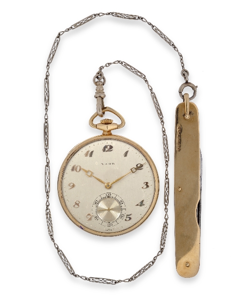 An Art Deco Open Faced Keyless Pocket Watch, retailed by Yard, signed International Watch Co, lever