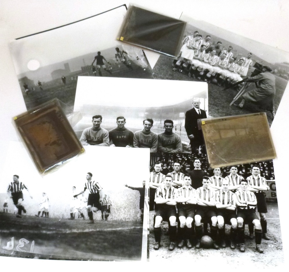 A Small Collection of Photographic Glass Negatives of Footballer Players, Teams and Matches, circa