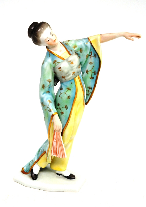 A Herend china figure of a Japanese lady