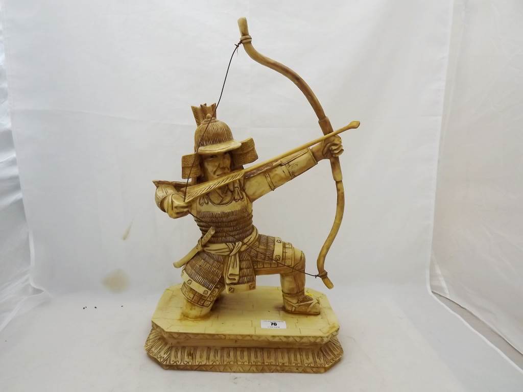 A sculpture depicting a Samurai warrior, 44 cm (h)