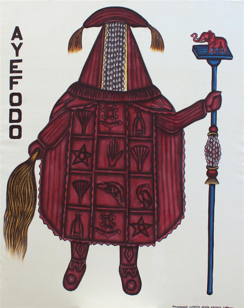 Cyprien Tokoudagba, (b. Benin, 1939 - 2012) Acrylic on canvas Signed `Tokoudagba Cyprien Benin