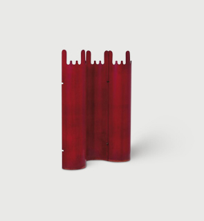 Decorative screen Italy c,1970 Lacquered wood screen of curved form designed by Giovanni Offredi.