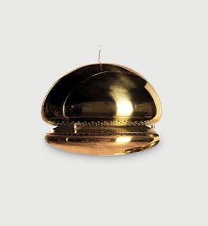 Nictea ceiling light Italy c,1961 Nictea ceiling light finished in lacquered brass. Designed by Afra