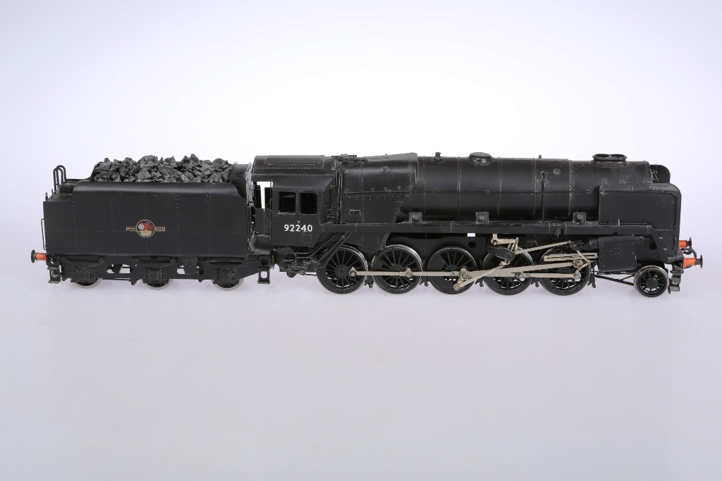 A kit built O gauge B.R. STD. Class 9F 2-10-0 locomotive and BR1C tender, with Acorn, "The Transport