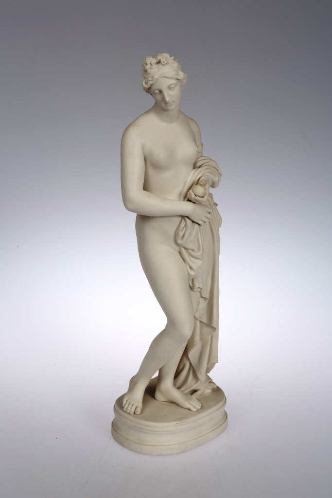 After John Gibson, a parian figure, "Venus", attributed to Copeland, circa 1850-70, standing full