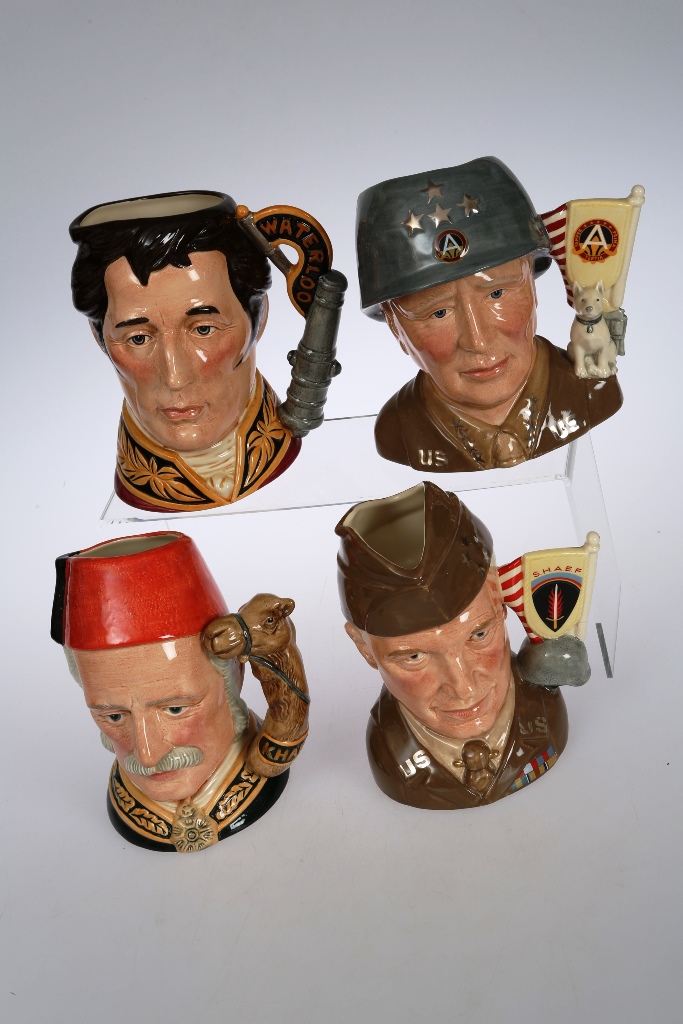 Four Royal Doulton limited edition character jugs, from The Great Generals Collection, comprising