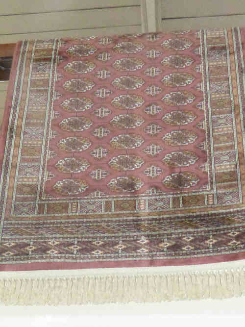 Rose Ground Bokhara Runner, 2.80m x 0.75m