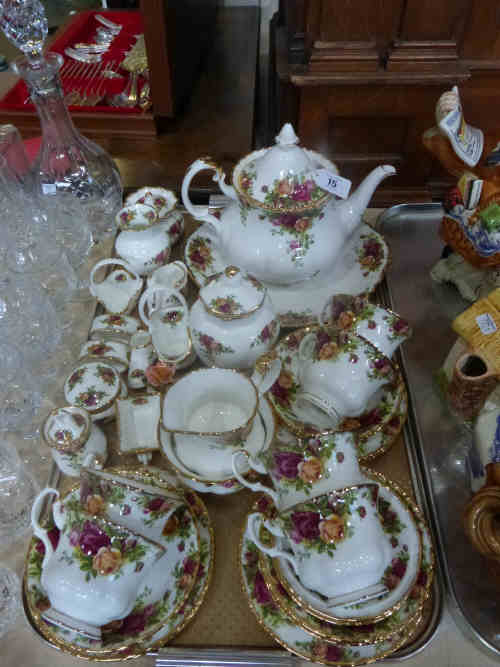 Royal Albert Country Roses Tea Set and Ornaments