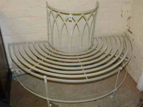 Wrought Iron Half Tree Surround Garden Seat