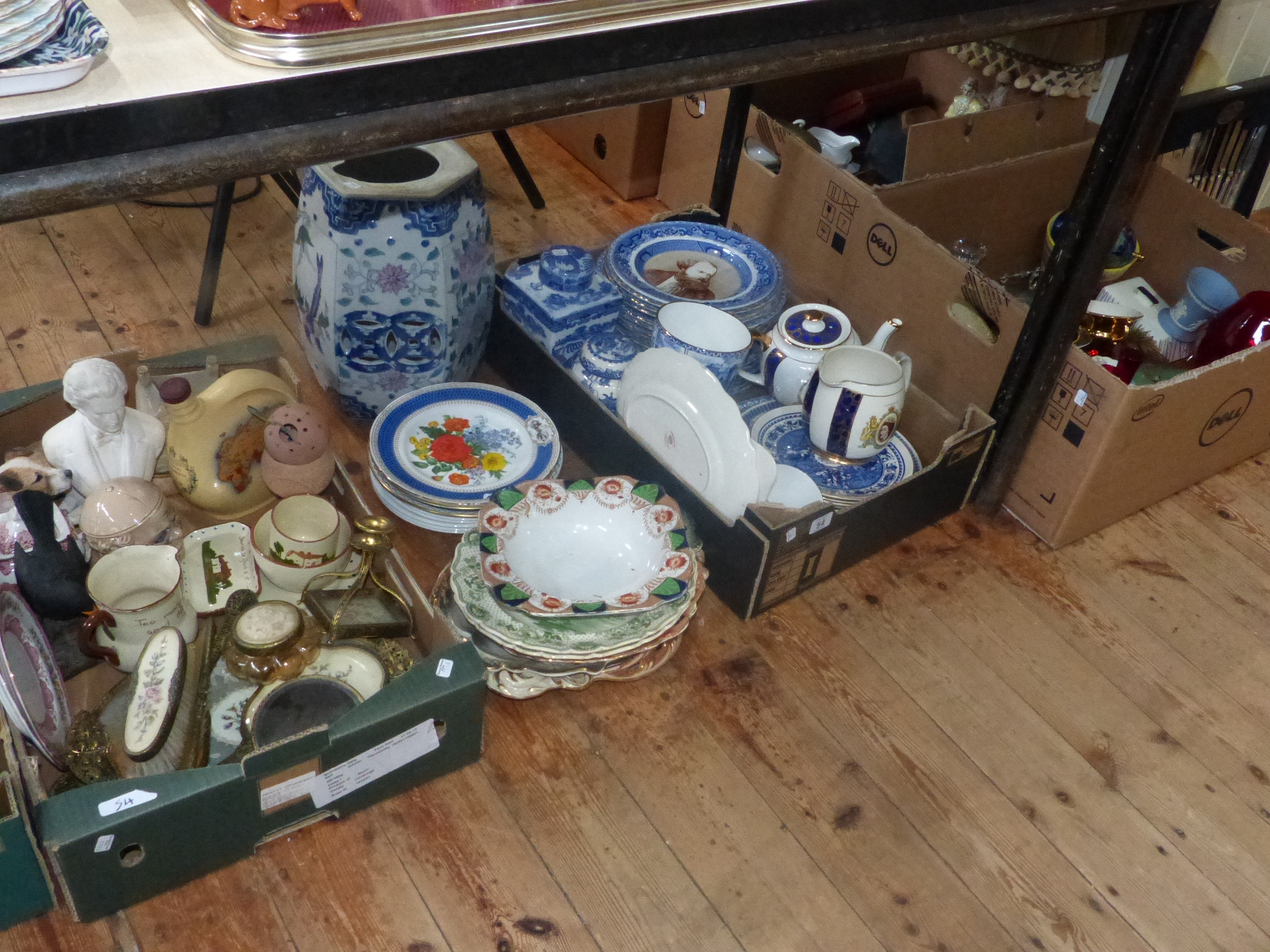 Two Boxes of Ringtons Ware, Assorted China etc