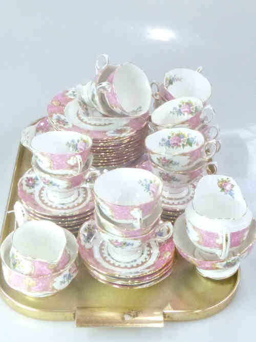 Royal Albert Lady Carlyle Tea Service, 48 Pieces