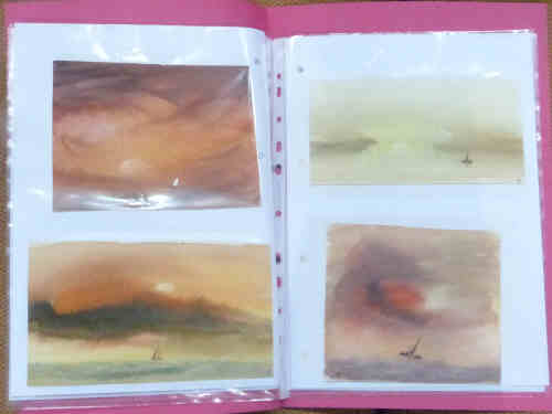 Folder of Unframed Watercolours by T Castle