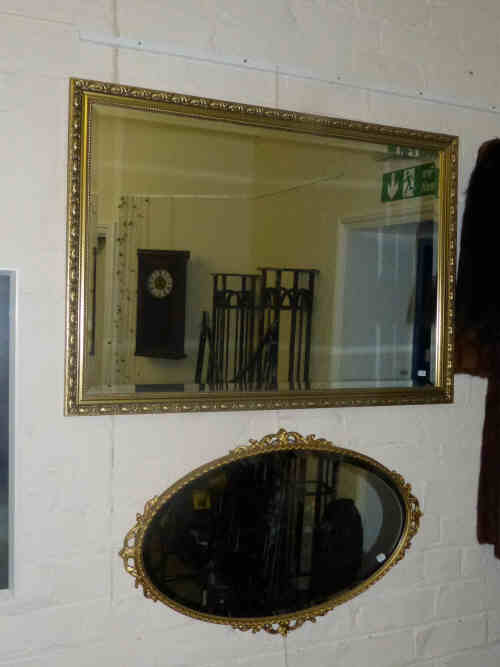 Two Gilt Framed Mirrors and Collection of Prints