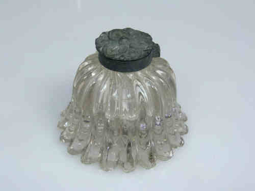 Victorian Moulded Glass inkwell