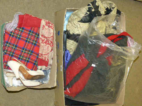 Collection of Vintage Clothes, Scarfs, Shoes etc