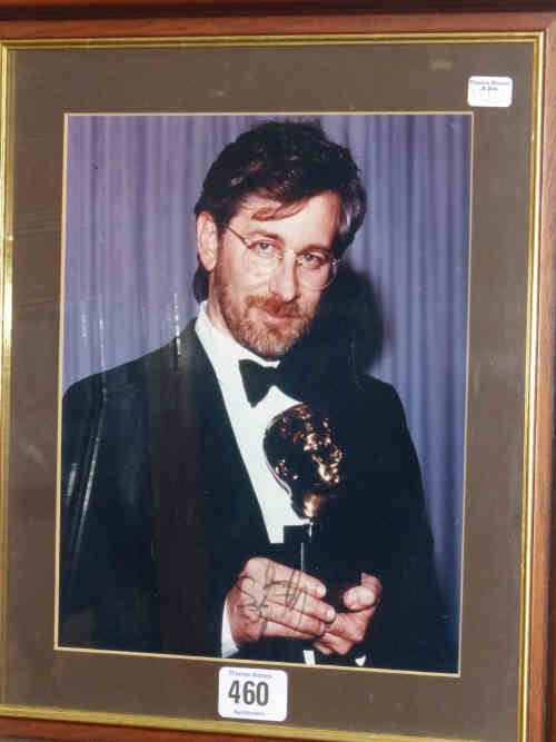 Framed Signed Photograph, Steven Spielberg, with certificate
