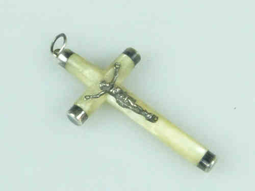 Silver Mounted Crucifix Pendant