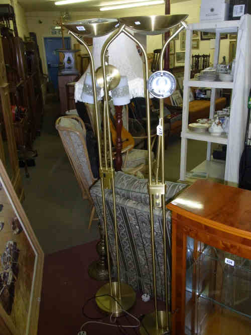 Two Modern Uplighters and Two Standard Lamps (4)