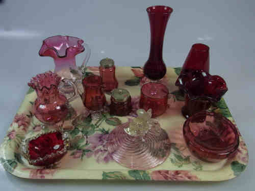 Collection of Victorian Ruby and Cranberry and Later Red Glassware