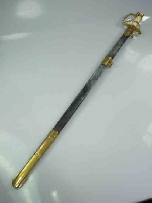 English Sword with Scabbard and Ivory Handle