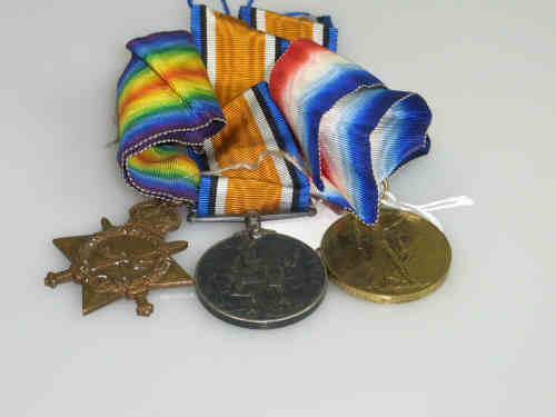 Three WWI Medals for 10747 Pte W. H. Hamer, Lan. Fus.