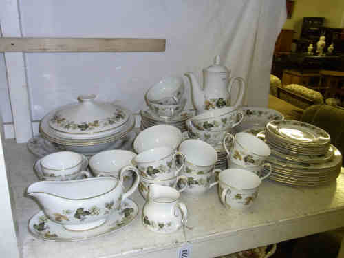 Sixty-five pieces of Royal Doulton 'Larchmont' Dinner and Teaware