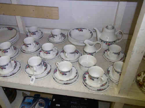 Fifty-seven pieces of Royal Doulton 'Autumn's Flory' Dinner and Tea Ware