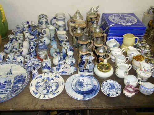 Five Ringtons Plates, Beer Steins, Seven Royal Worcester Egg Coddlers, Quantity of Cream Jugs and