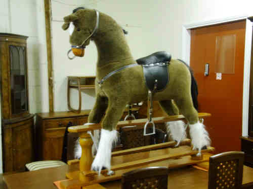 Rocking Horse on Wood Stand