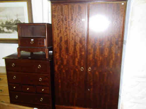 Stag Minstrel Combination Wardrobe, Seven Drawer Chest and Bedside Pedestal (3)