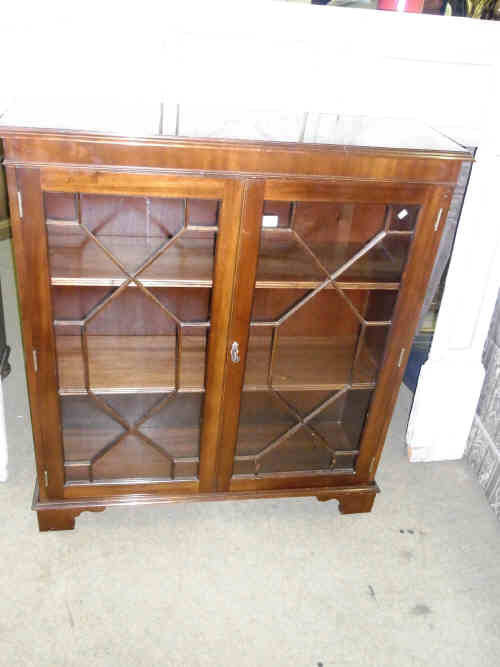 Mahogany Astragal Glazed Two Door Bookcase