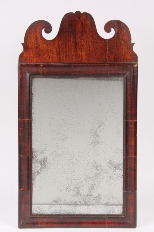 QUEEN ANNE MIRROR - Mahogany Courting Mirror used by Rev. Joseph E. Camp while was a student at Yale