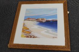 After Tom MacDonald : Beadnell Bay, reproduction in colours, signed in pencil, 51 cm x 51 cm,