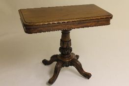 A Victorian mahogany card table, width 92 cm. CONDITION REPORT: Good condition.