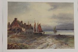 Early Twentieth Century School : The evening hour, watercolour, indistinctly signed, dated 1918,