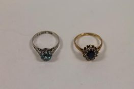 Two 9ct gold dress rings. (2) CONDITION REPORT: Good condition.