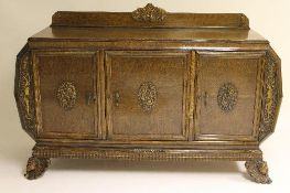 An early twentieth century carved oak sideboard, width 182 cm. CONDITION REPORT: Excellent quality.